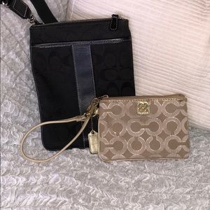 Coach wristlet + swing pack